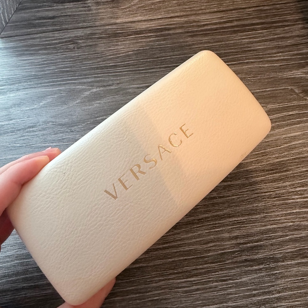 Versace Transparent Frame Women’s Sunglasses - Clear/Gray Lenses - Picture 2 of 5